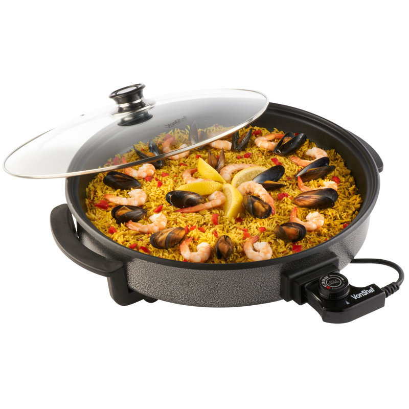 VonShef Large Multi Cooker Electric Skillet With Lid & Reviews